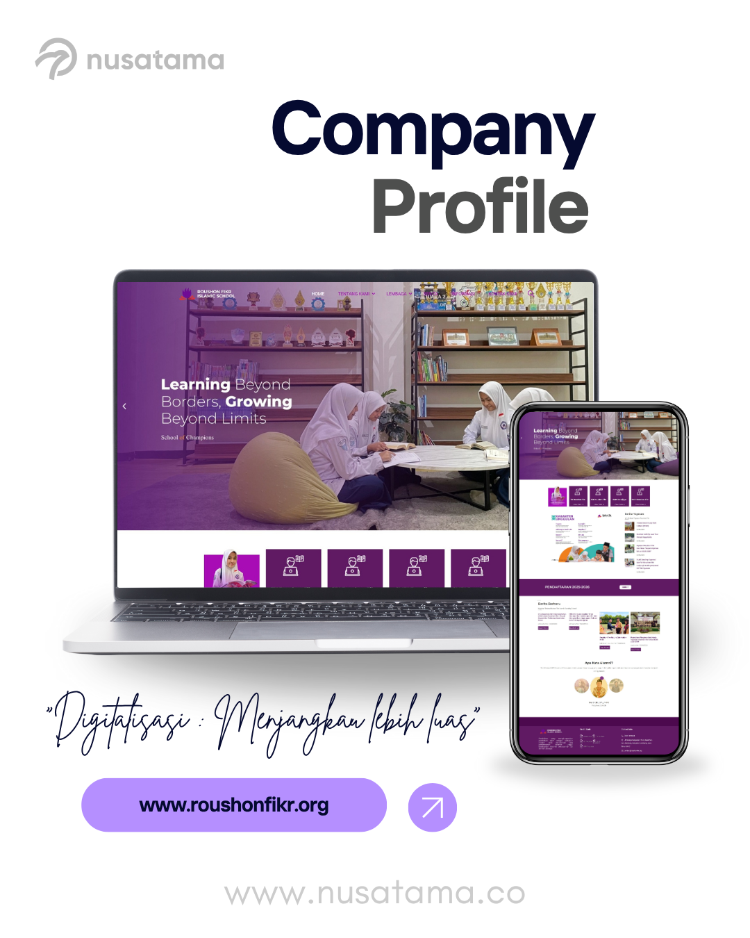 Website Company Profile : Roushon Fikr